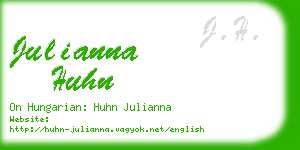 julianna huhn business card